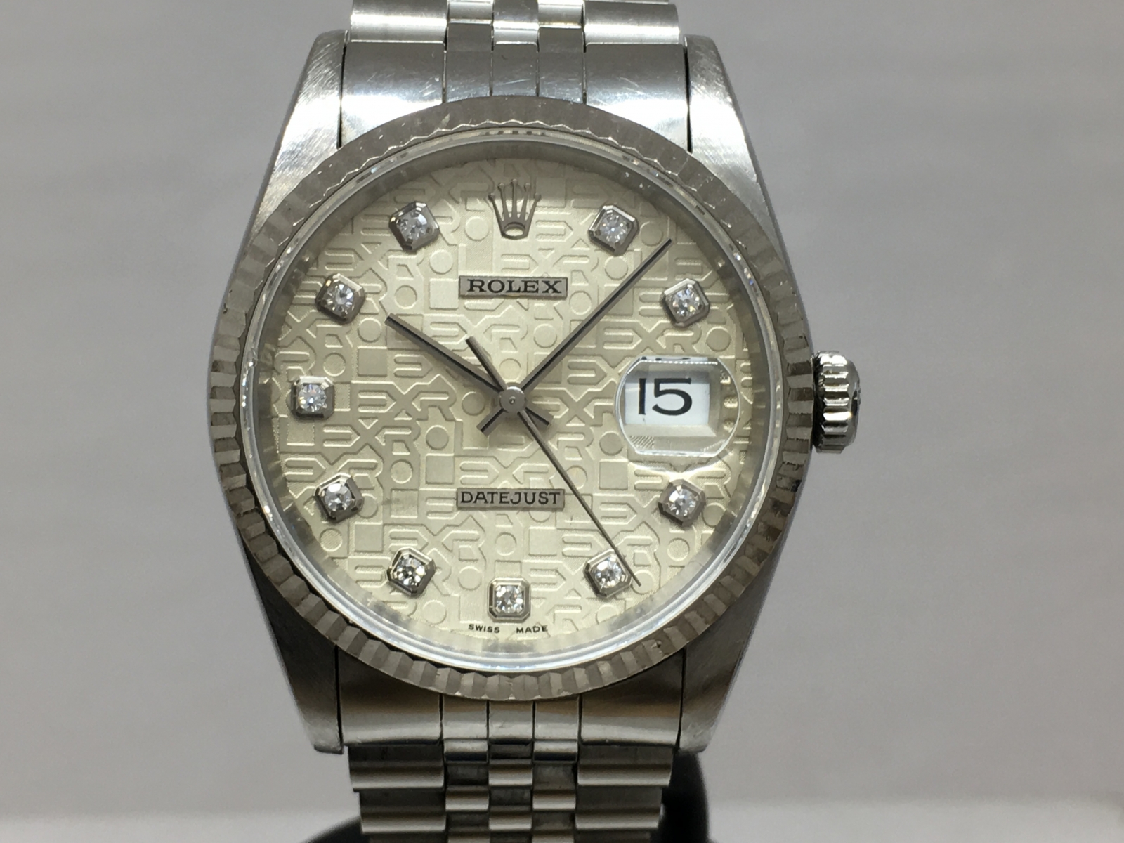 ロレックス ROLEX 16234G T番(1996年頃製造) シルバー /ダイヤモンド メンズ 腕時計