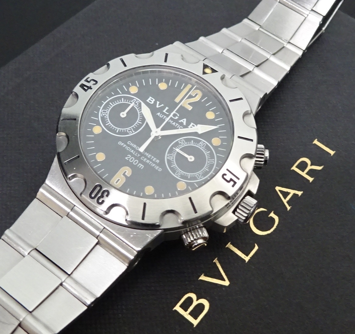 ブルガリ BVLGARI SCB38S ディアゴノ スクーバ クロノグラフ 自動巻き メンズ 保証書付き_769087