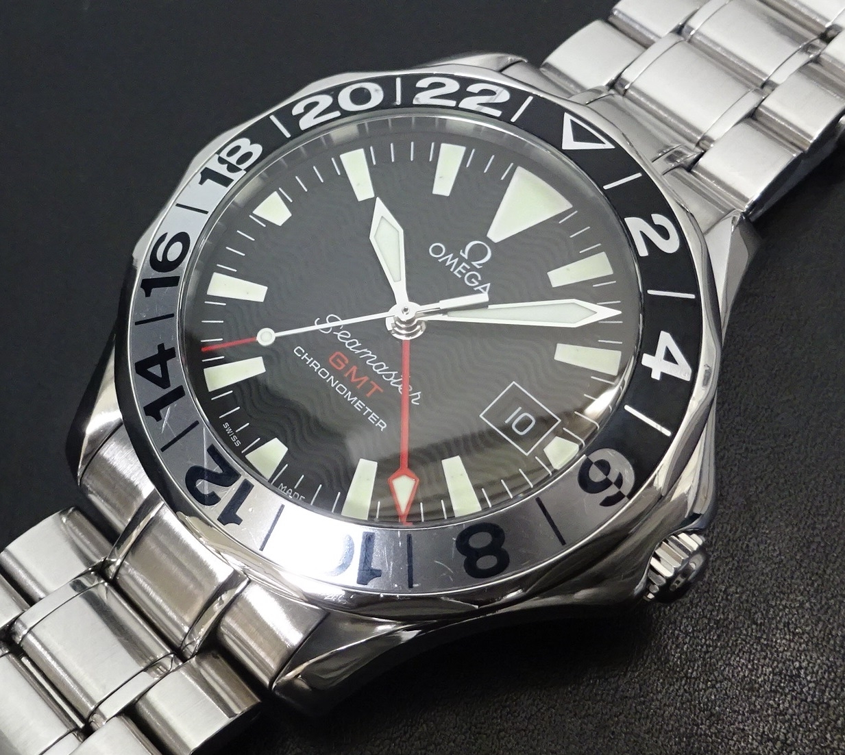 訳あり オメガ OMEGA 2234.50 シーマスター300 50周年記念 GMT デイト 自動巻き メンズ _750019