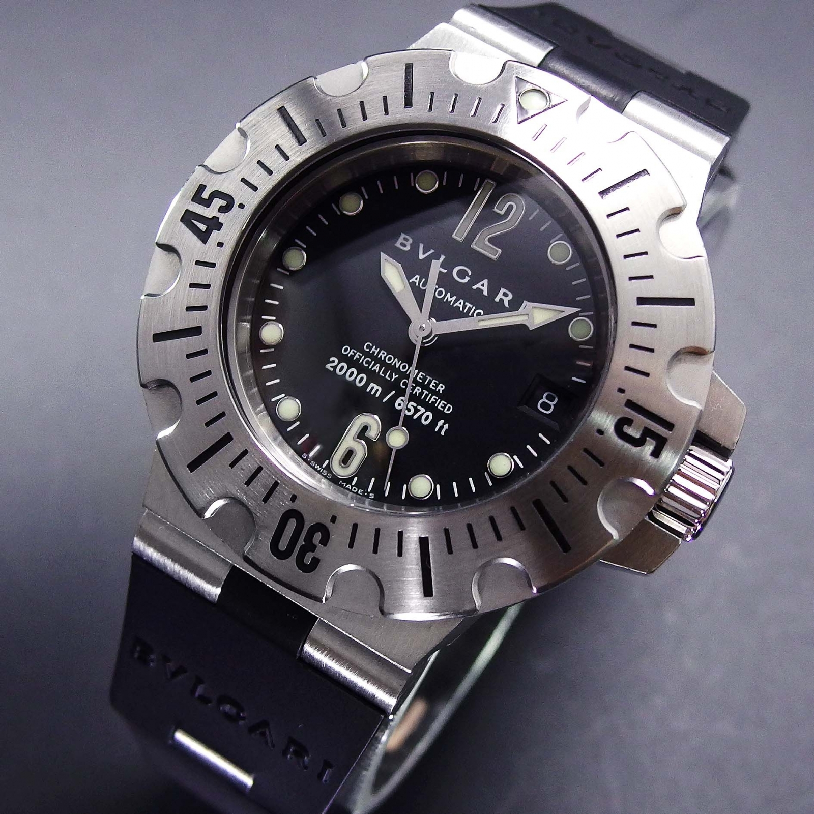 トケマー:美品 ブルガリ ディアゴノ スクーバ プロフェッショナル  