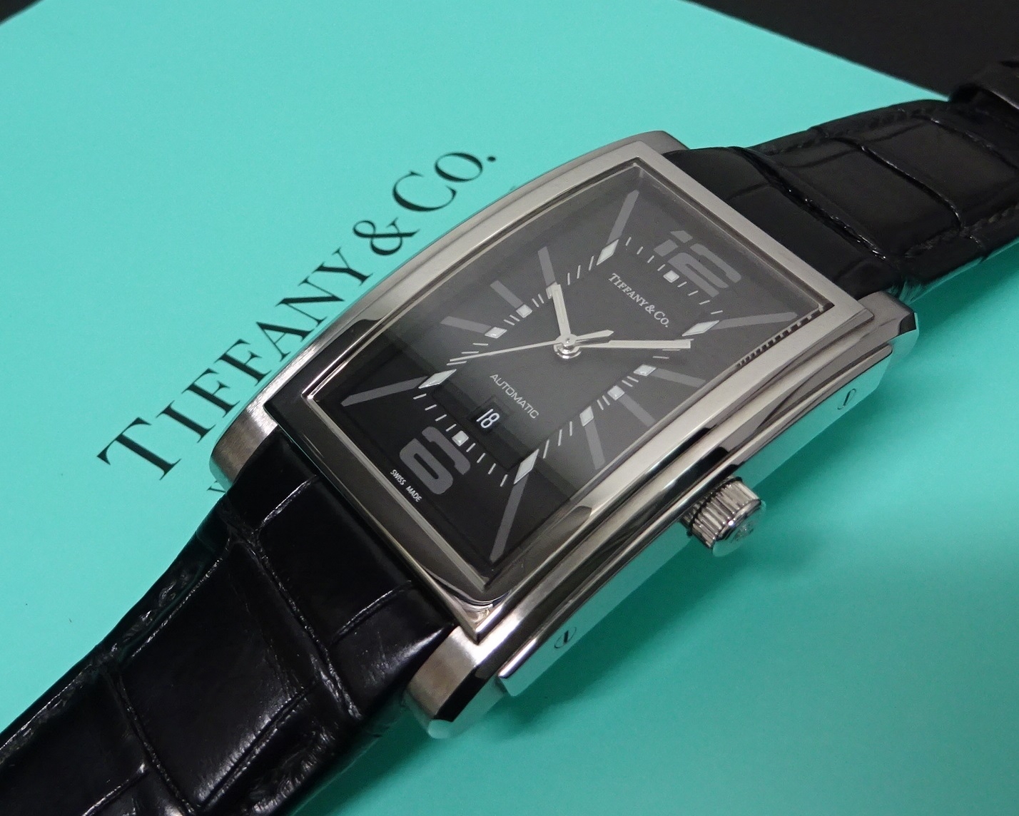 トケマー:Tiffany&Co. ティファニー グランド Z0031 黒文字盤 メンズ