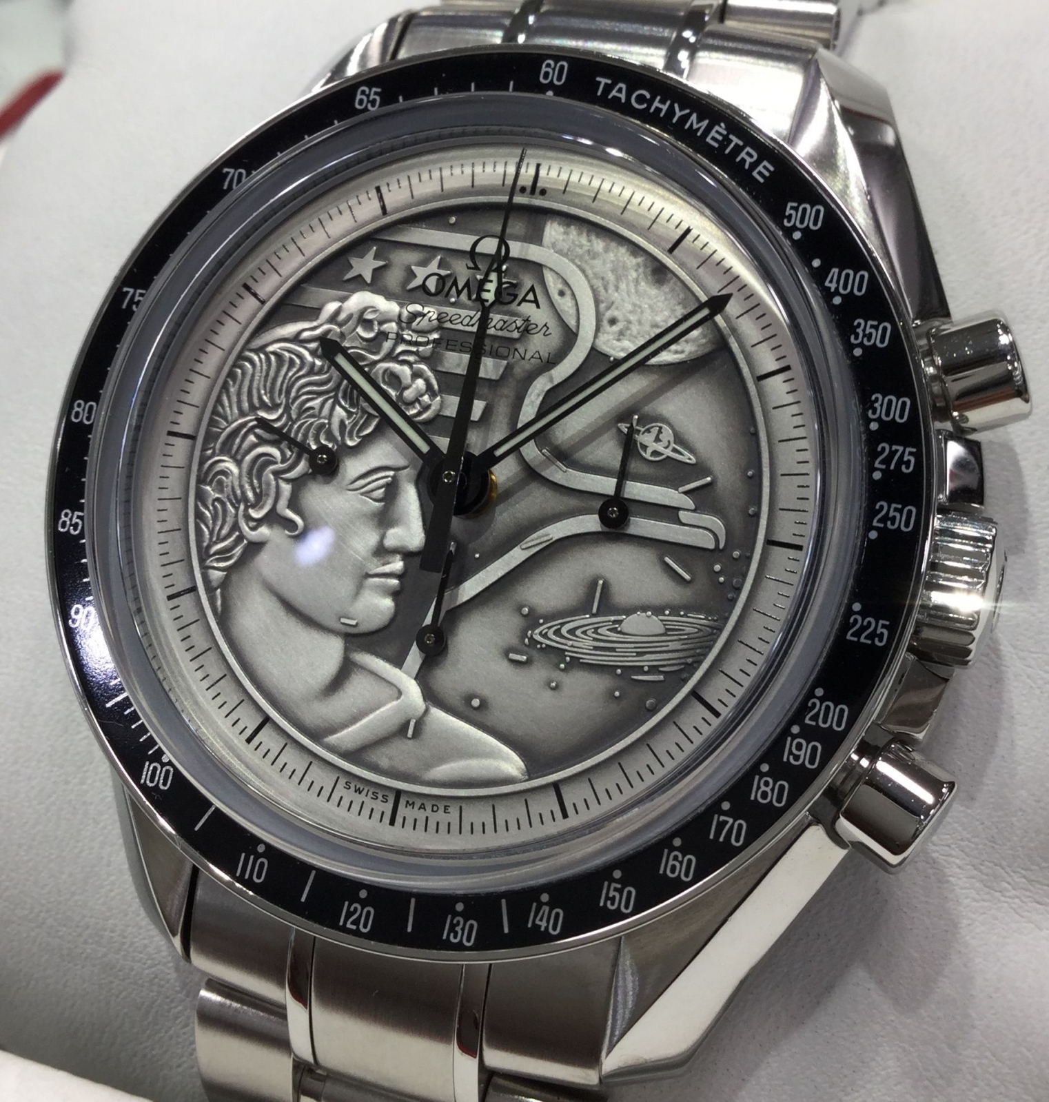 ☆良品【OMEGA】オメガ スピードマスター アポロ17号 クロノグラフ 3574.51 手巻き メンズ_704947【ev10】