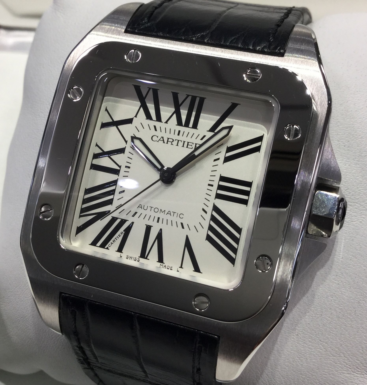 カルティエ CARTIER W20073X8 サントス100 LM 自動巻き メンズ _737275