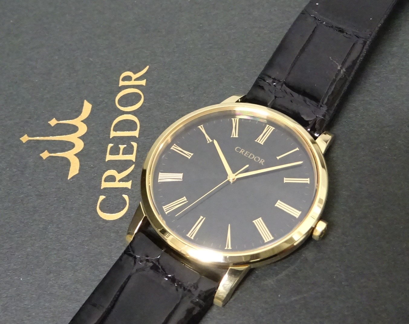 【定価16万】セイコー　クレドール　メンズ　時計　腕時計　シグノ　CREDOR
