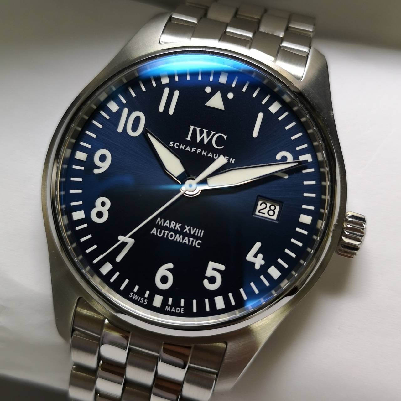 IWC SCHAFFHAUSEN IW327016 パイロットウォッチ マークXVIII デイト 自動巻き メンズ 保証書付き_767137