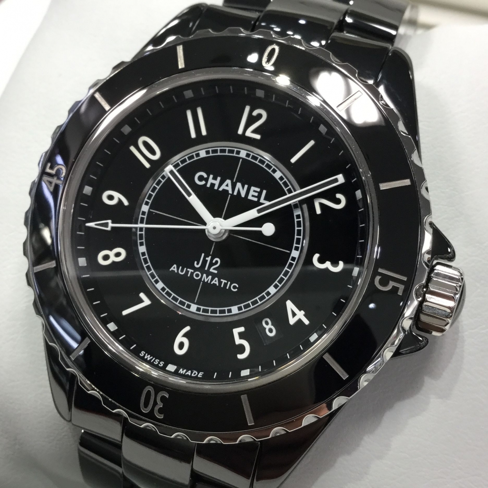 Chanel J12 Automatic Black Dial Black Ceramic Strap Women's Watch H5697