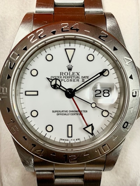 【117359】ROLEX ロレックス  16570 エクスプローラー2 トリチウム ホワイト　ダイヤル S番 SS 自動巻き 保証書 当店オリジナルボックス 腕時計 時計 WATCH メンズ 男性 男 紳士