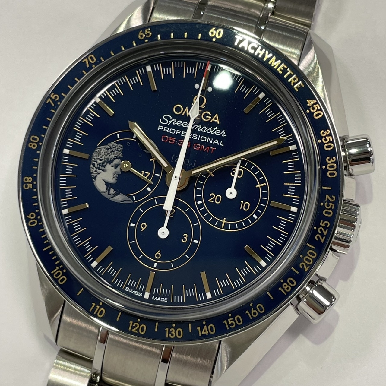 ☆良品【OMEGA】オメガ スピードマスター アポロ17号 クロノグラフ 3574.51 手巻き メンズ_704947【ev10】