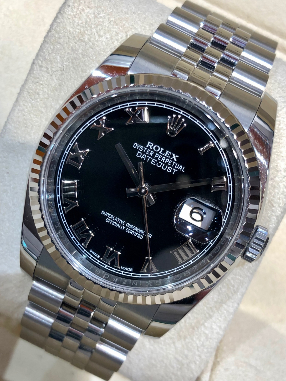 ROLEX デイトジャスト2 自動巻き SS ブラック文字盤 ランダムシリアル