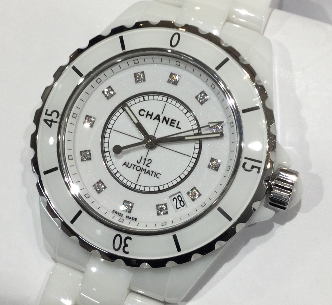 シャネル 腕時計美品  J12 H1629 白