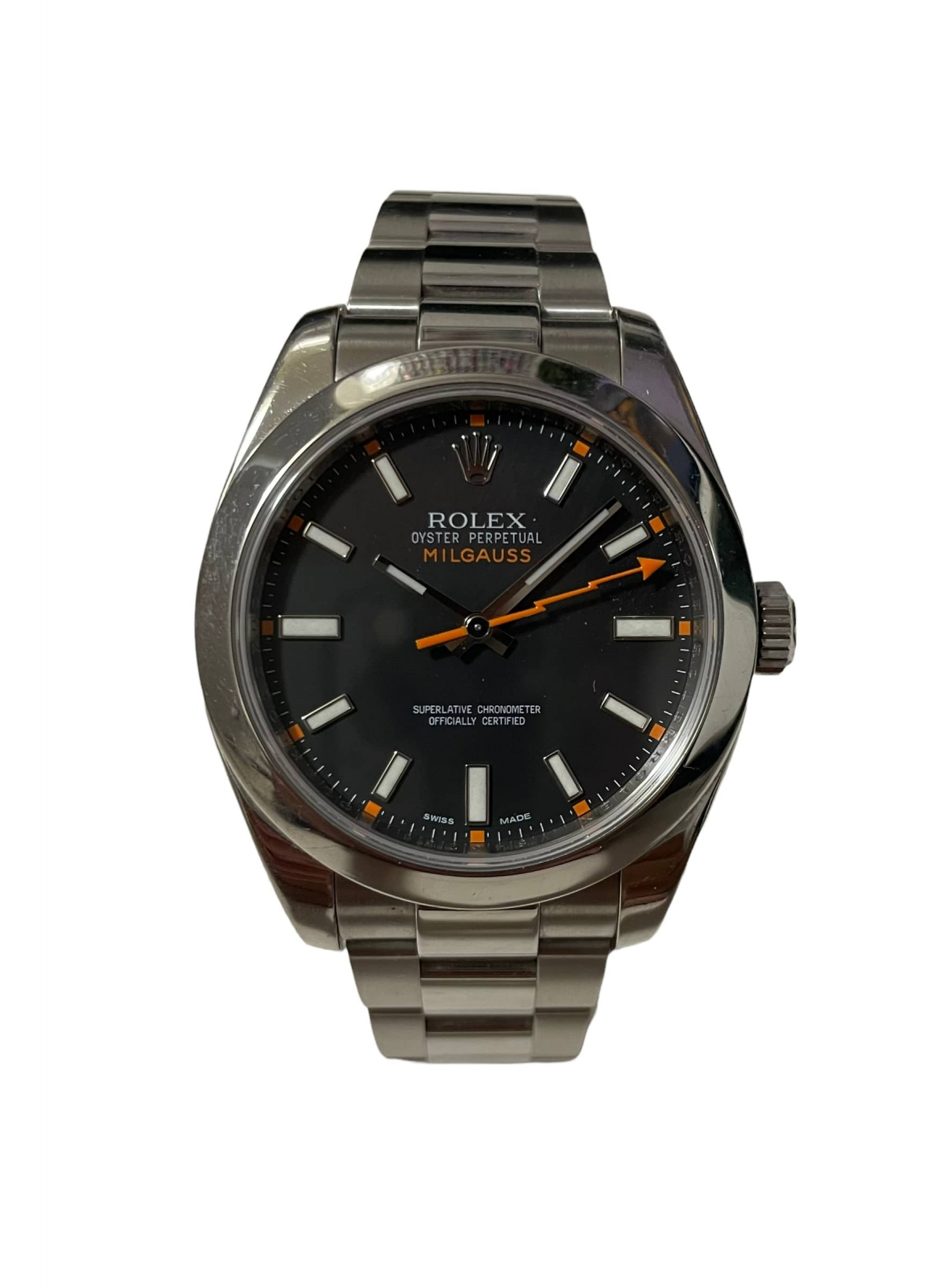 トケマー:限界値下げ ロレックス ミルガウス ブラック 黒文字盤 116400 V番 