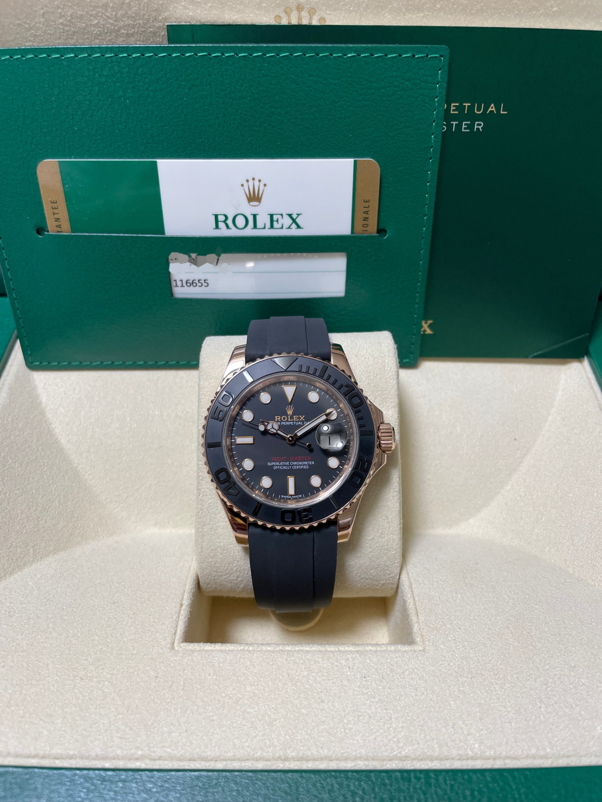 トケマー:ロレックス ヨットマスター 116655 PG×オイスターフレックス  