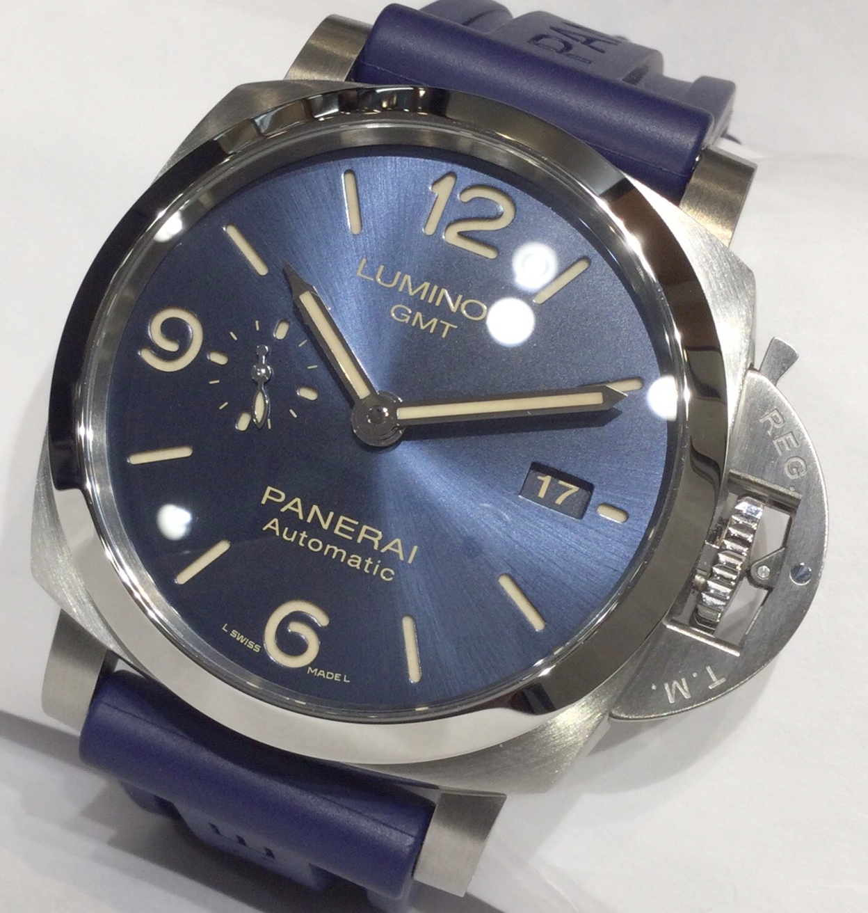 パネライ ルミノール 1950 GMT PAM01033 PANERAI 腕時計 ブルー文字盤