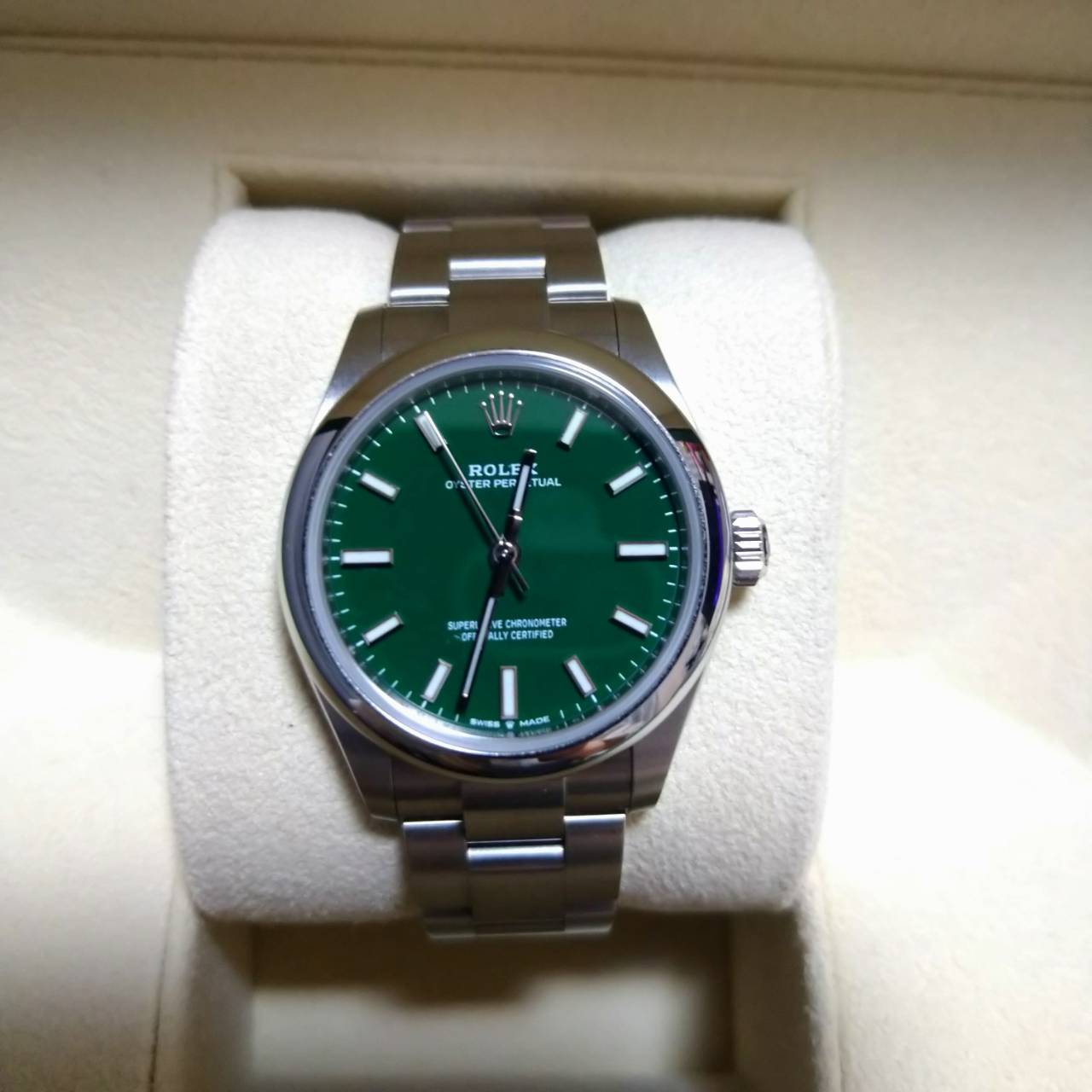 トケマー:現金特価 ロレックス オイスターパーペチュアル31mm グリーン 