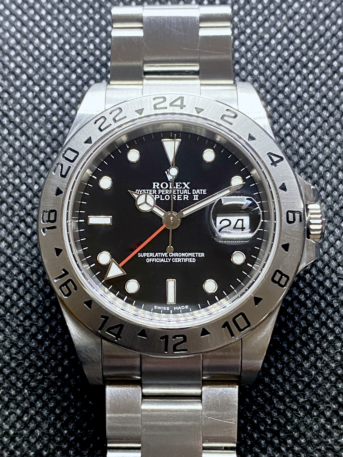 ☆ROLEX　ロレックス　16570　P番　エクスプローラーII　ブラック　ギャランティあり　日ロレOH済み　A50708