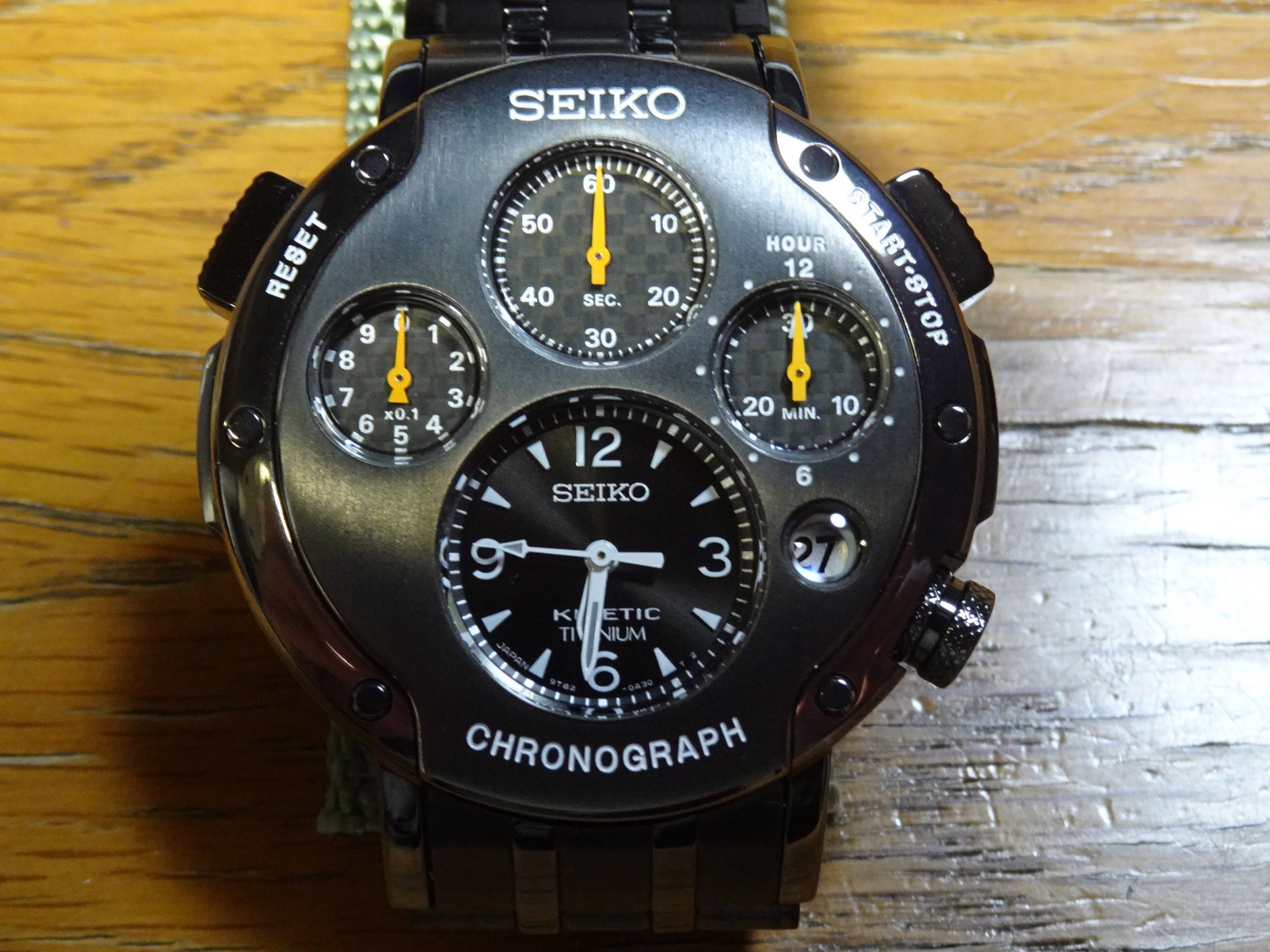 トケマー:SEIKO SBXZ003 日本限定500本 キネティッククロノ チタン