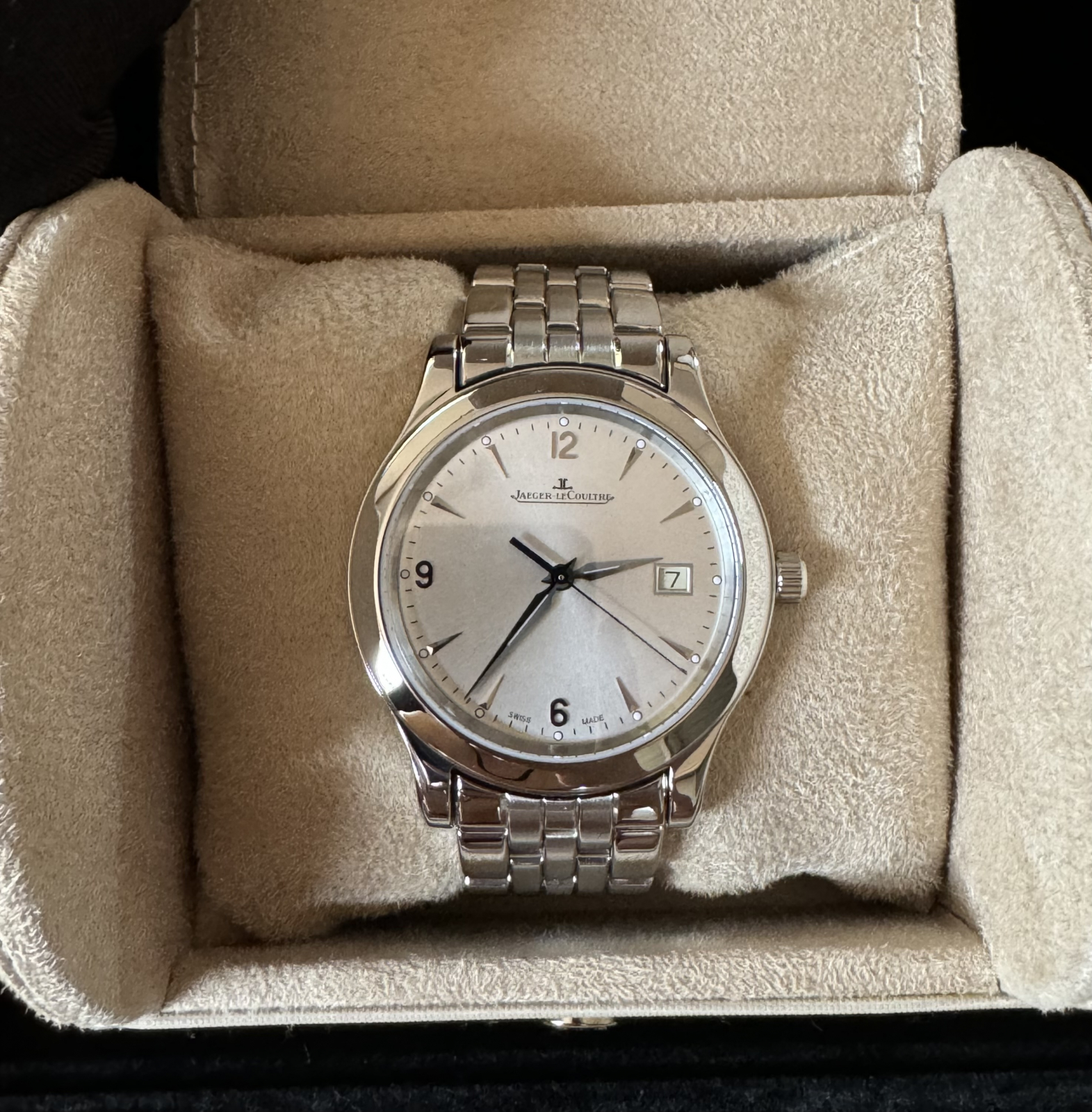 トケマー【コンプリートサービス済】 ジャガールクルト 40mm マスターコントロール 極上品 JAEGER LECOULTRE 2年保証付き