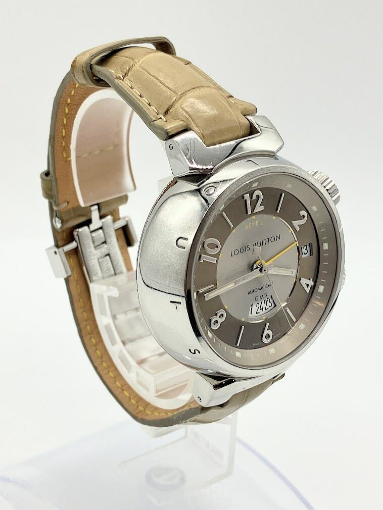 $1637 ファッション LOUISVUITTONタンブールAUTOMATIC デイトGMT Q1131
