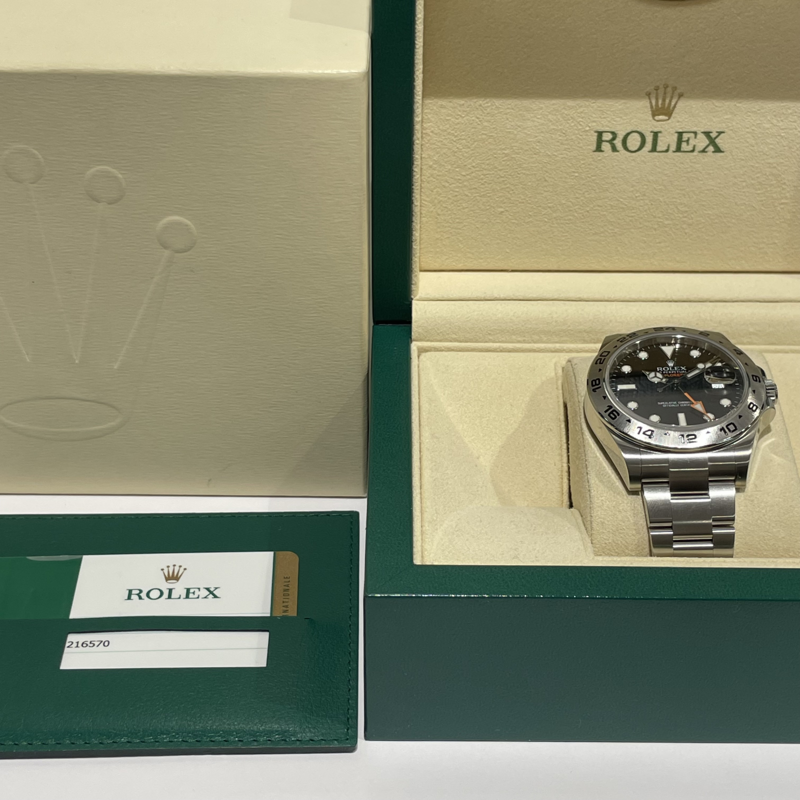 トケマー:ロレックス エクスプローラーII 216570 ランダム番 黒文字盤