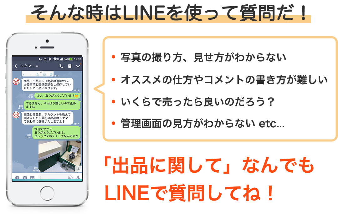 Line出品サポート 出品する