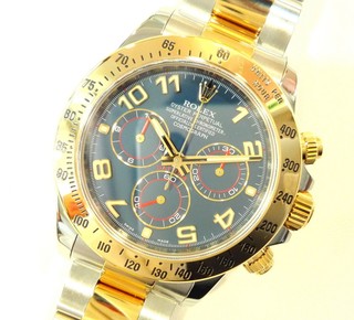 トケマー :: ROLEX / ロレックス :: 【現金特価】 ロレックス コスモグラフ デイトナ 116523 ランダム番 ブルー 自動巻き 中古A 10048401 (137216)