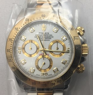 トケマー :: ROLEX / ロレックス :: コスモグラフ デイトナ :: 【現金特価】ロレックス デイトナ １１６５２３Ｇ Ｐ番 ギャラ有 白文字盤 自動巻き 中古Ａランク (137217)