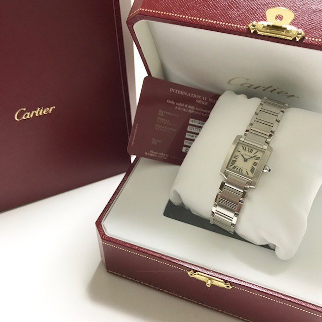 ★箱・保証書付き【CARTIER】カルティエ タンクフランセーズ SM CRW51008Q3 クォーツ レディース_741077