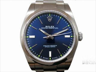 トケマー :: ROLEX / ロレックス :: ロレックス オイスターパーペチュアル39 青文字盤 114300 メンズ 自動巻き 中古A 2927231 (111794)