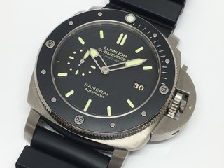 トケマー :: PANERAI / パネライ :: パネライ ルミノール1950 サブマーシブル アマグネティック3デイズ チタニオ PAM00389 P番 メンズ 黒文字盤 自動巻 中古A 10071312 (151920)