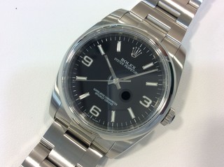 トケマー :: ROLEX / ロレックス :: 【現金特価】ロレックス オイスターパーペチュアル 116000 M番 ユニセックス 黒文字盤 自動巻 中古A 10096150 (163585)