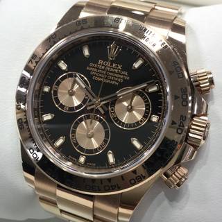 【現金特価】ロレックス コスモグラフ デイトナ PG 116505 ランダム番 黒×ピンク目 中古AB 10581543 (231453)