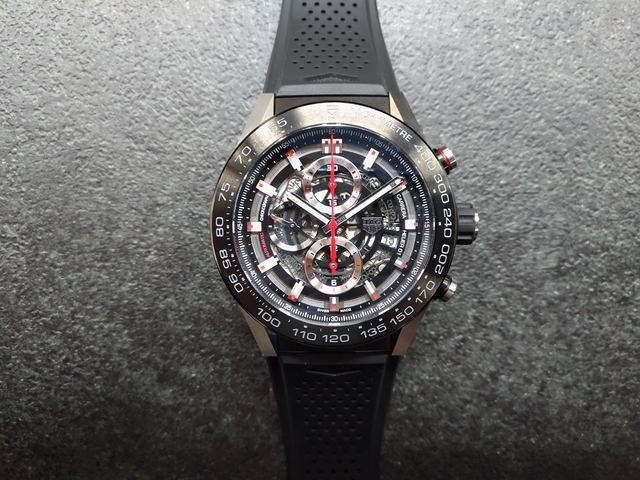 内正規品 TAGHeuer カレラ01 スケルトン 美品