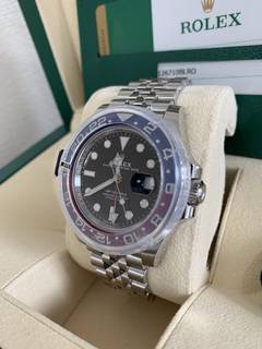 トケマー:【コマ未調整品】【現金特価】GMTマスターⅡ 126710BLRO メンズ 黒文字盤 ペプシベゼル 赤青 (218506)