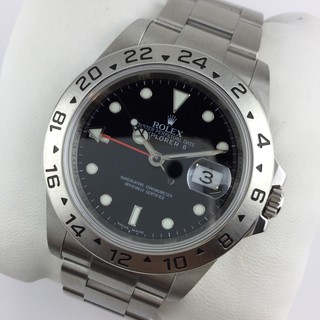 【現金特価】ロレックス エクスプローラーⅡ 16570 V番 ルーレットあり メンズ 黒文字盤 自動巻 中古ABランク 997108910 (190429)