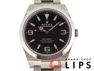 【現金特価】ロレックス エクスプローラー1 2016年発表 新型モデル メンズ時計 214270(ﾗﾝﾀﾞﾑ) SS 黒文字盤 2010年以降の生産【新品】 (188661)