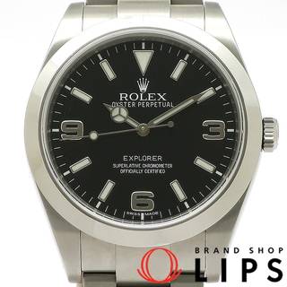 【現金特価】ロレックス エクスプローラー1ブラックアウト メンズ時計 214270(ﾗﾝﾀﾞﾑ) SS 黒文字盤 2010年以降 美品 【中古】 (225231)