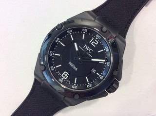 IWC インヂュニア オートマティック AMGブラックシリーズ IW322503 メンズ 黒文字盤 自動巻 中古AB 10131427 (173623)