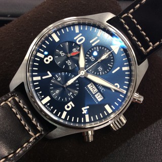 トケマー :: IWC / インターナショナルウォッチカンパニー :: IWC パイロットウォッチ クロノグラフ プティ・プランス Ref.IW377714 ブルー文字盤 中古A 10018848 (124442)