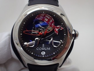 コルム バブル プライベティア 082.150.20F701 メンズ 自動巻 腕時計 革レザーベルト (176217)