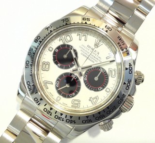 トケマー :: ROLEX / ロレックス :: 【現金特価】 ロレックス コスモグラフ デイトナ 116509 ホワイト×ブラック ランダム番 WG 自動巻き 中古AB 10051029 (142735)