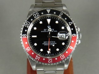 トケマー :: ROLEX / ロレックス :: 【現金特価】 ロレックス GMTマスターⅡ 16710 黒赤 U番 自動巻き ギャラ付き 美品 (154001)