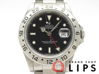 【現金特価】ロレックス エクスプローラー2トリチウム シングルバックル メンズ時計 16570(W) SS 黒文字盤 OH・仕上げ済 1994～1995年製 美品【中古】 (219921)