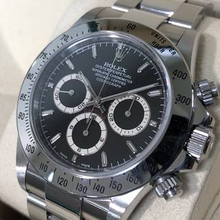 【現金特価】 ロレックス コスモグラフ デイトナ 16520 A7番 黒文字盤 後期HOUR広ベゼル 自動巻 メンズ 極上品 10359770 (219917)