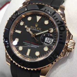 トケマー:【現金特価】ロレックス ヨットマスター エバーローズゴールド 116655 ランダム番 黒文字盤 中古A 10344319 (213912)