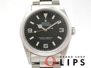 【現金特価】ロレックス エクスプローラー1 メンズ時計 14270(A) SS 黒文字盤 1999年製【中古】 (179899)