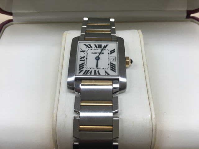 絶対見逃せない Cartier【カルティエ・タンク・フランセーズ・MM・K18コンビ】 腕時計(アナログ)