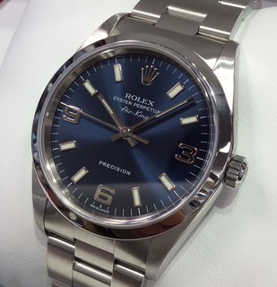 【現金特価】 ロレックス エアキング Ref.14000 W番 ブルー文字盤 中古B 10108484 (168552)