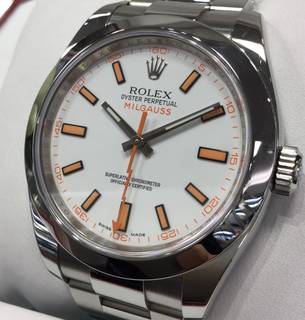 【現金特価】ロレックス ミルガウス 116400 V番 白文字盤 中古AB 10363005 (216888)