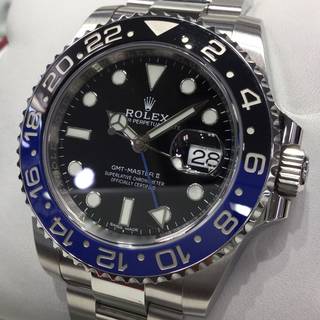 【現金特価】 ロレックス GMTマスターⅡ 116710BLNR ランダム番 青黒ベゼル 黒文字盤 中古A 10485678 (225396)