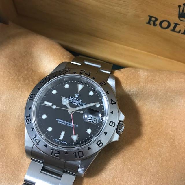 ROLEX  REF216570 EX2  黒文字盤　針セット